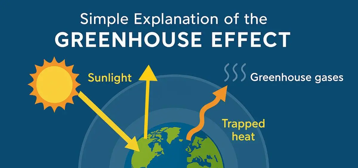 showing the image of greenhouse effect