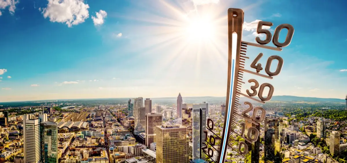 showing the image of urban heat island effect