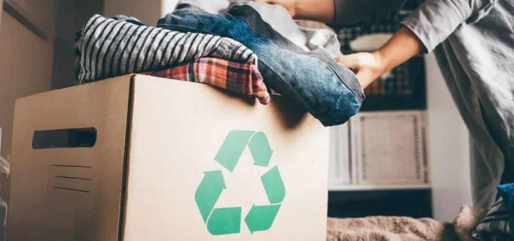 showing the image of clothig recycling project extra life