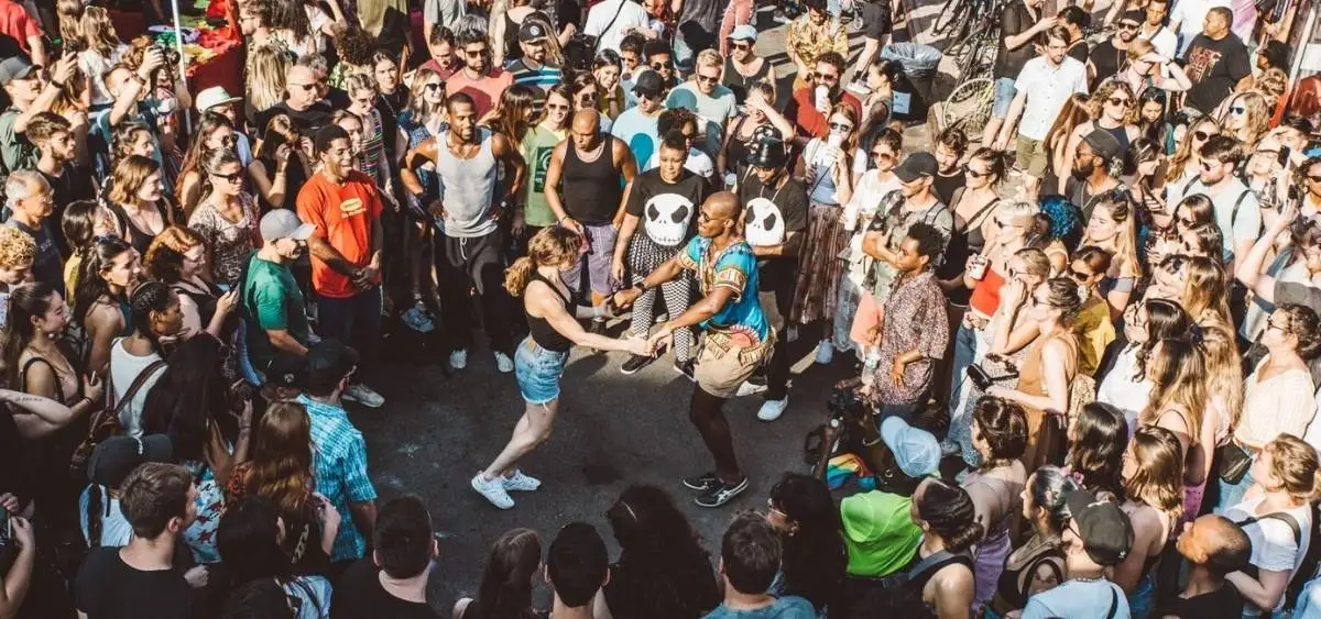 Showing the image of love on earth festival